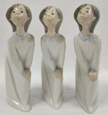 Children in Nightgowns: Lladro / Nao  - Porcelain w Glossy Finish. No Box. Sold individually