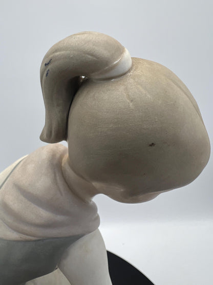 Lladro Statues, "Girl Gathering Flowers" and "Duck Seller" Lladro Porcelain Sculpture - Sold Individually