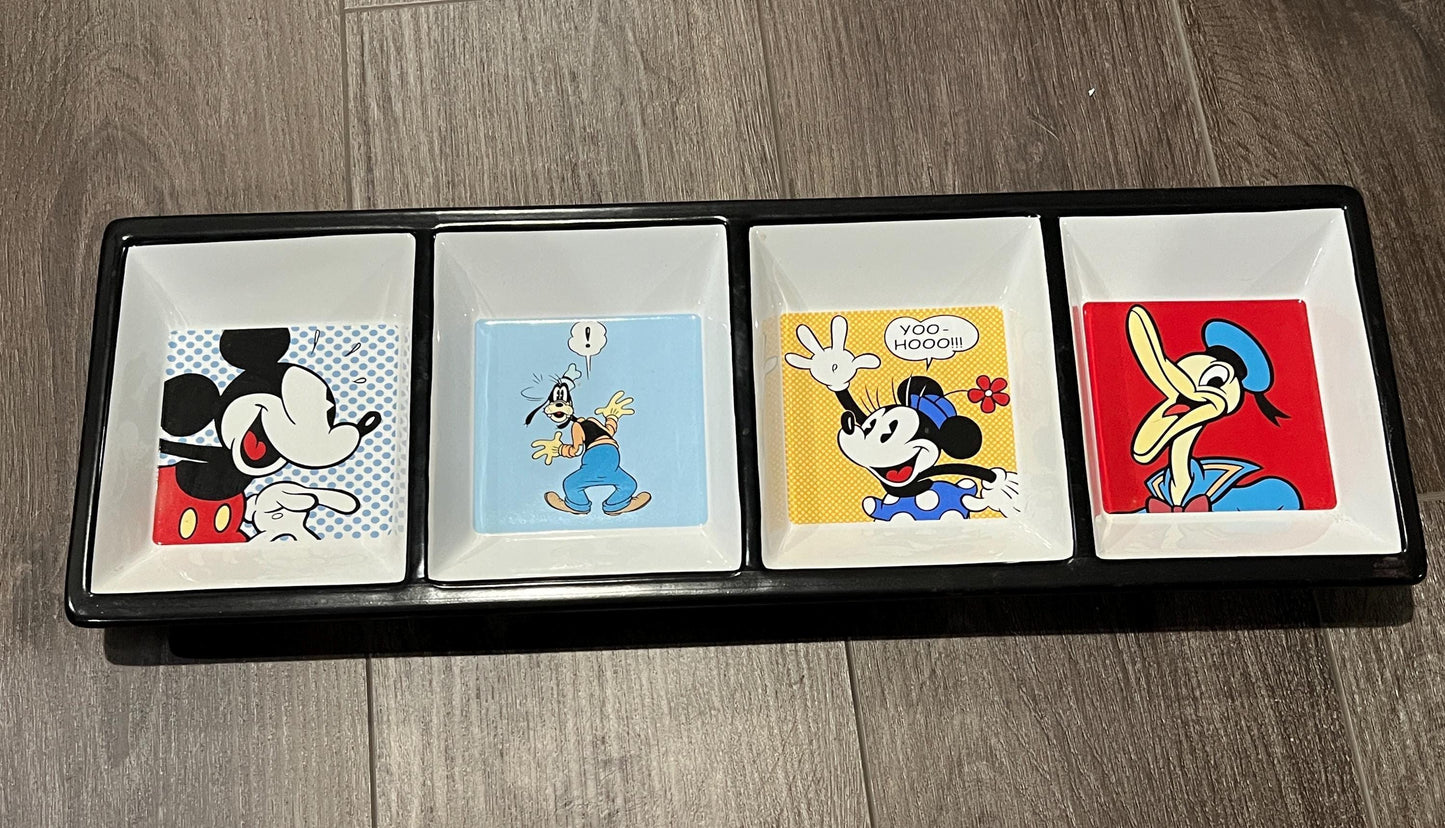 Mickey Mouse Ceramic Tray with Disney Characters