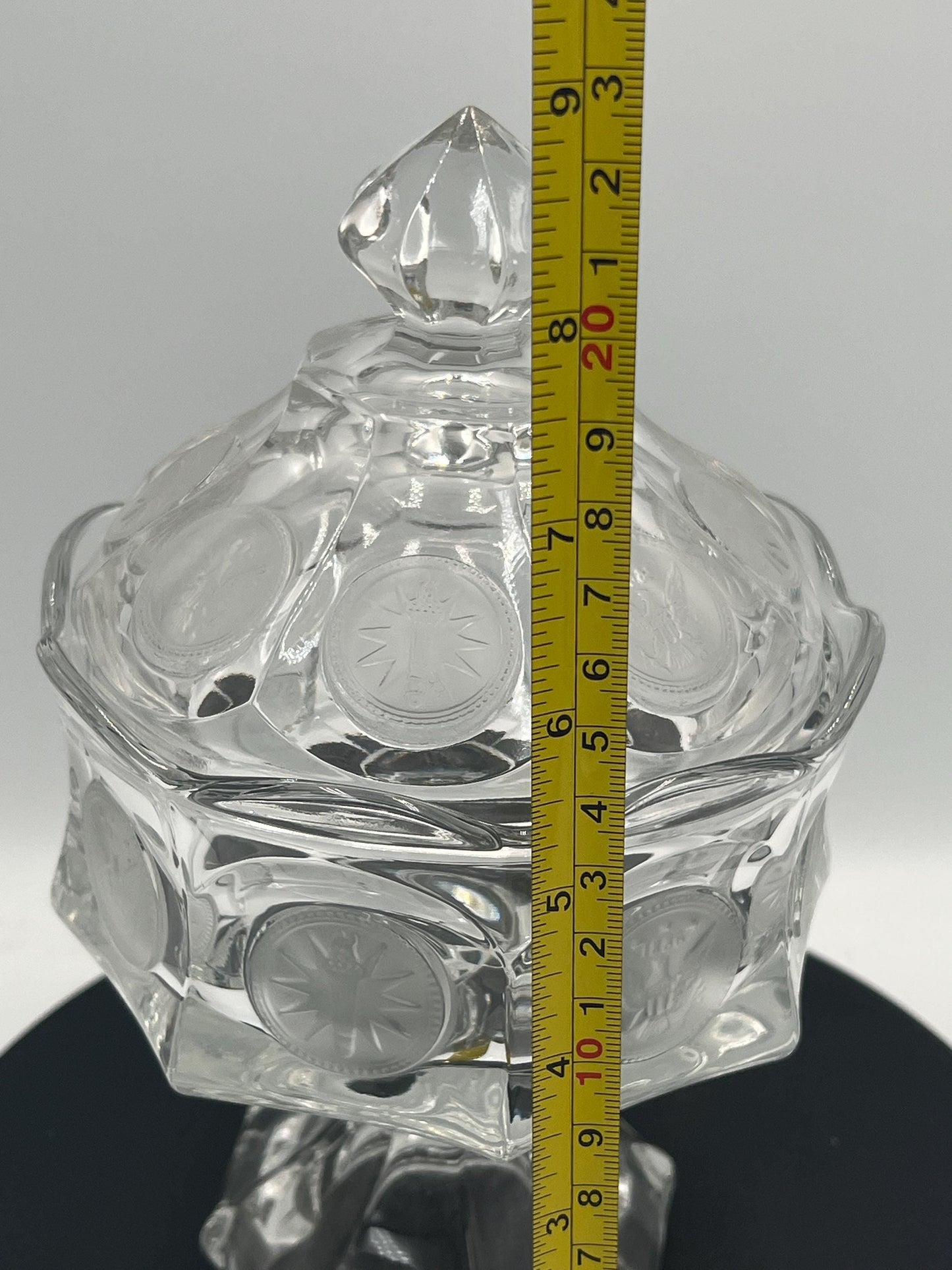 Crystal Lidded Dish - Fostoria Coin Dish or Indiana Glass Tiara Dish