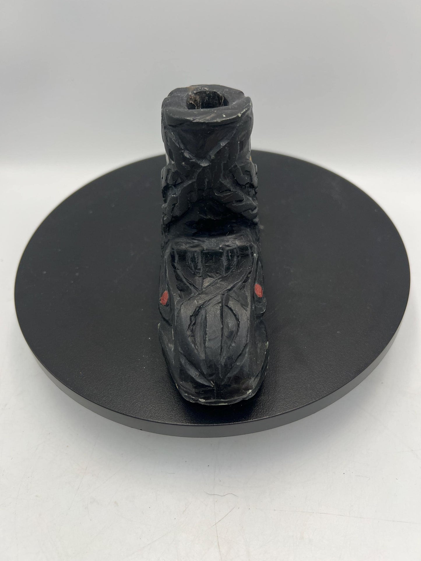 Wood Carved Folk-Inspired Candle Holder by Dan Conley