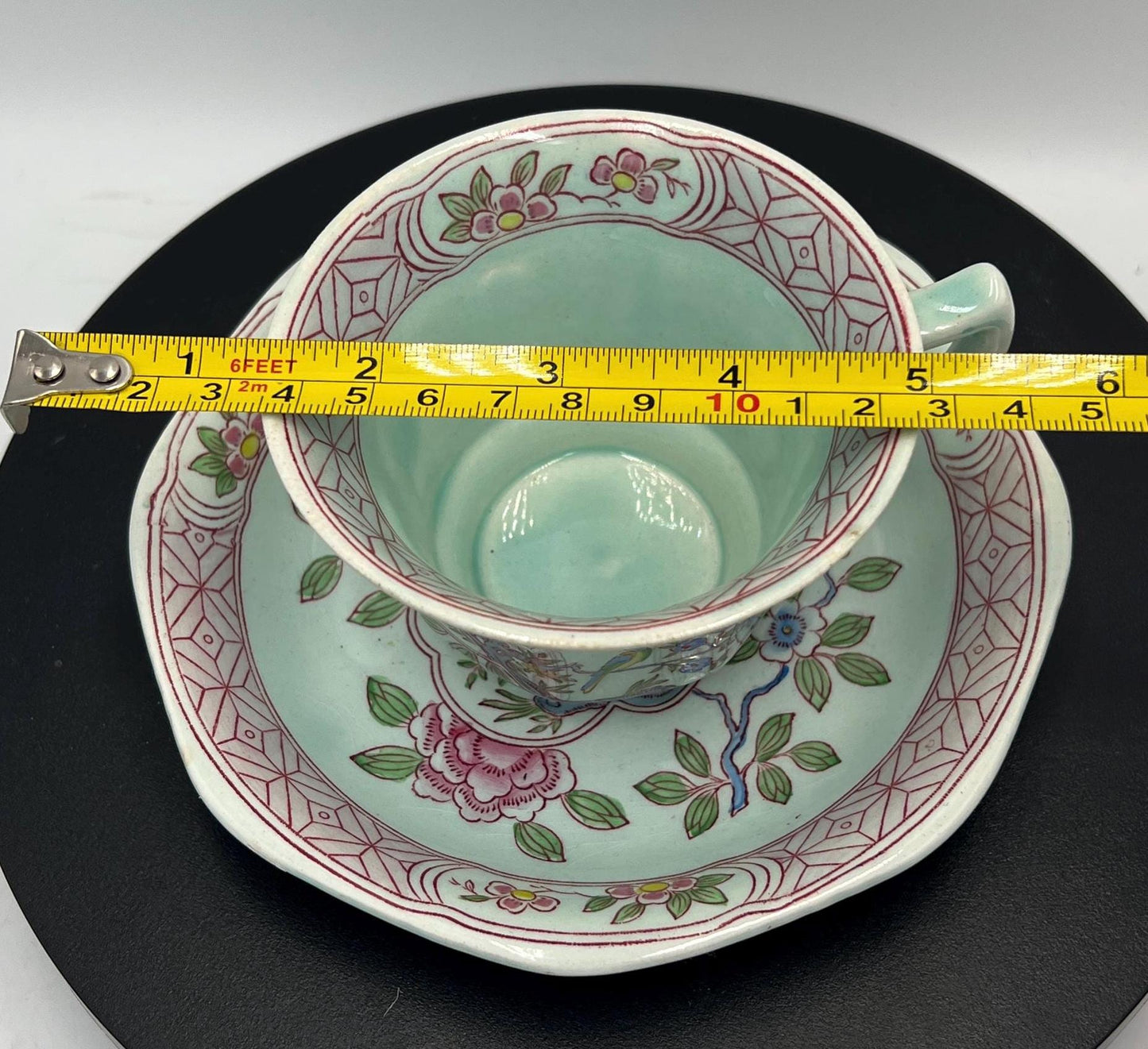 Vintage Adams Calyx Ware Singapore Bird Cup and Saucer – English Ironstone Set