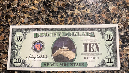 DISNEY Dollars - Huge Variety Available - Ten Dollars - Five - One - Being Sold as Individual Bills