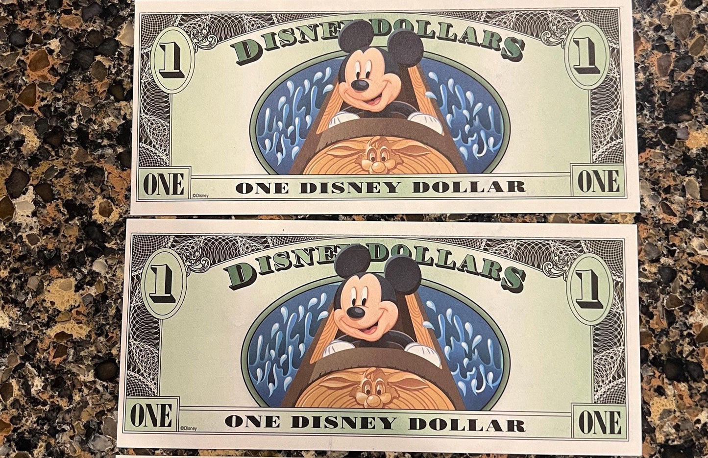 DISNEY Dollars - Huge Variety Available - Ten Dollars - Five - One - Being Sold as Individual Bills