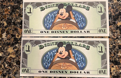 DISNEY Dollars - Huge Variety Available - Ten Dollars - Five - One - Being Sold as Individual Bills