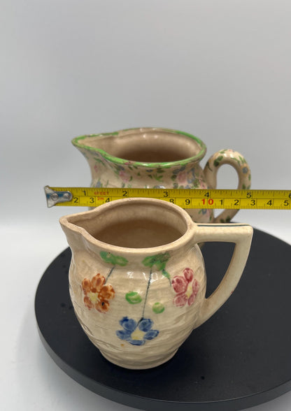 Creamer: Vintage Japanese Porcelain Creamer, Pair