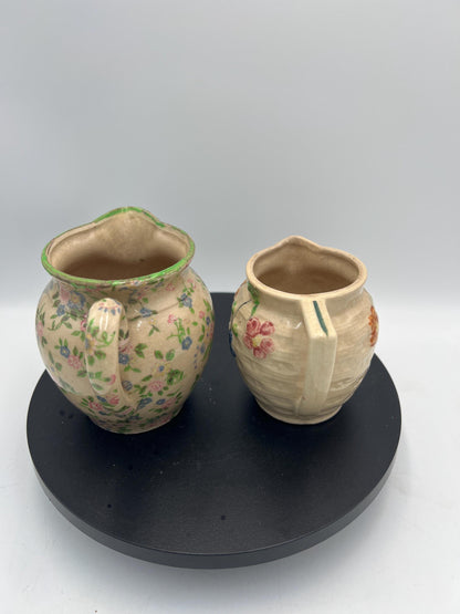Creamer: Vintage Japanese Porcelain Creamer, Pair