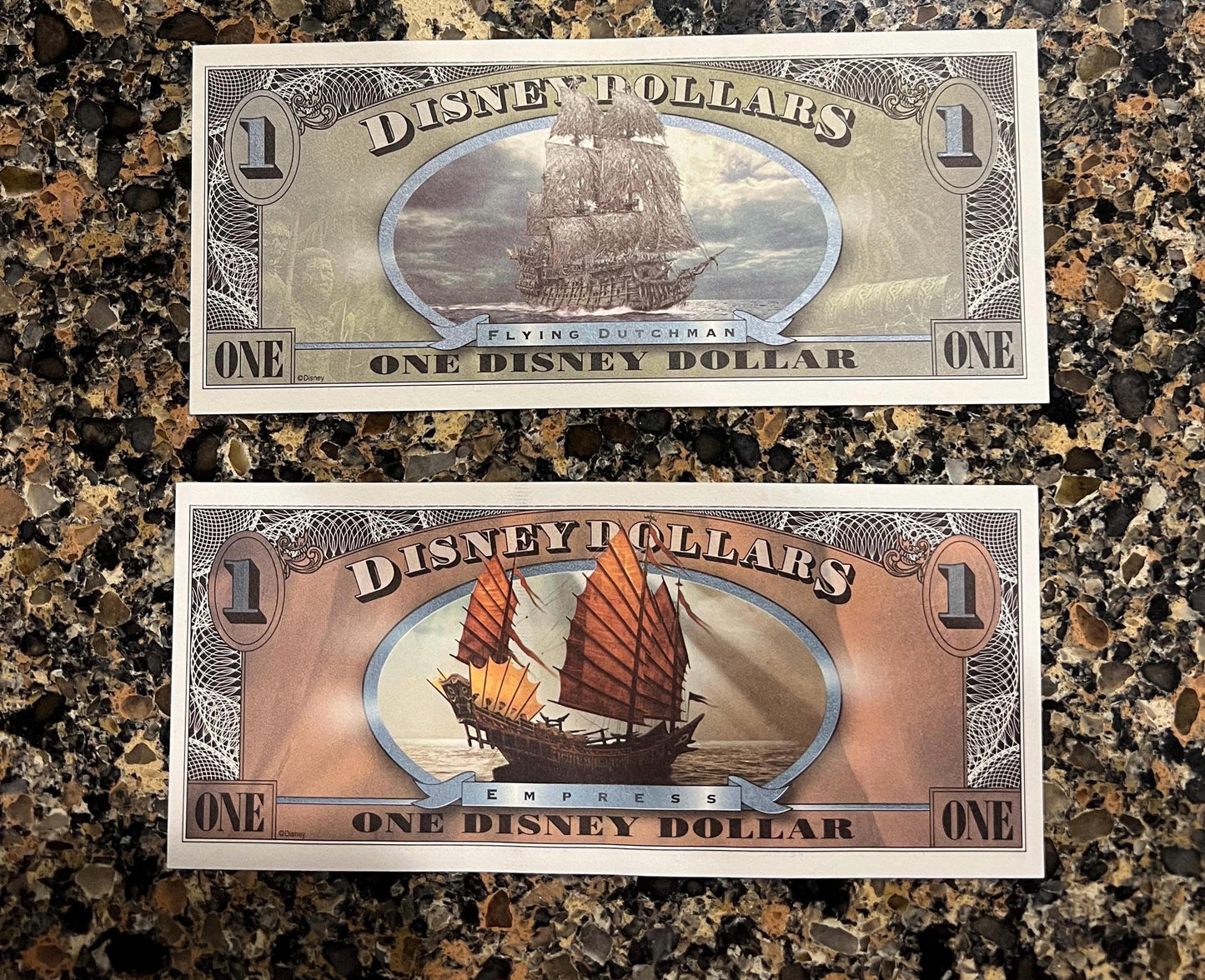 DISNEY Dollars - Huge Variety Available - Ten Dollars - Five - One - Being Sold as Individual Bills