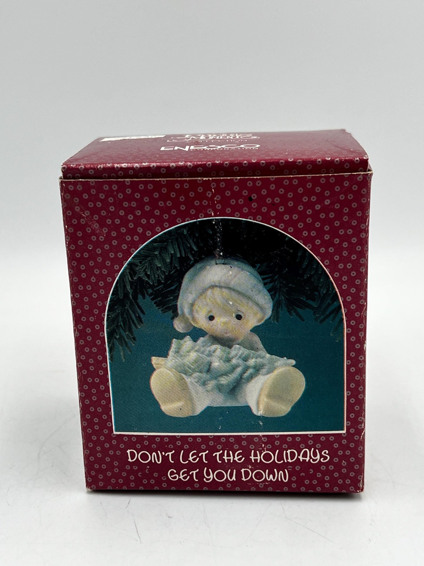 Vintage Precious Moments Christmas & Holiday Collectibles Lot of 6 w/ Boxes – Ornament, Bell, Water Dome, Thimble