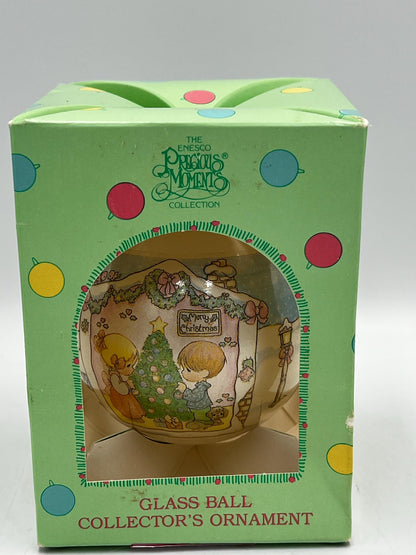 Vintage Precious Moments Christmas & Holiday Collectibles Lot of 6 w/ Boxes – Ornament, Bell, Water Dome, Thimble