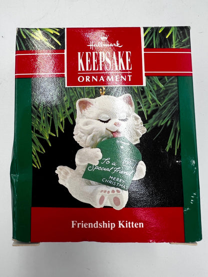 Vintage Hallmark Keepsake Christmas Ornament Lot of 10 Boxed – Bearlymores, Snowball & Tuxedo, Peppermint Lane, Teacher, Kitten, New Home