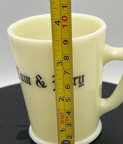 McKee Uranium / Custard Glass Tom  and Jerry Mug - Glows!