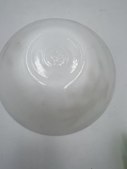 Vintage Federal Glass Golden Glory 8 1/2 Inch Serving Bowl White With Gold