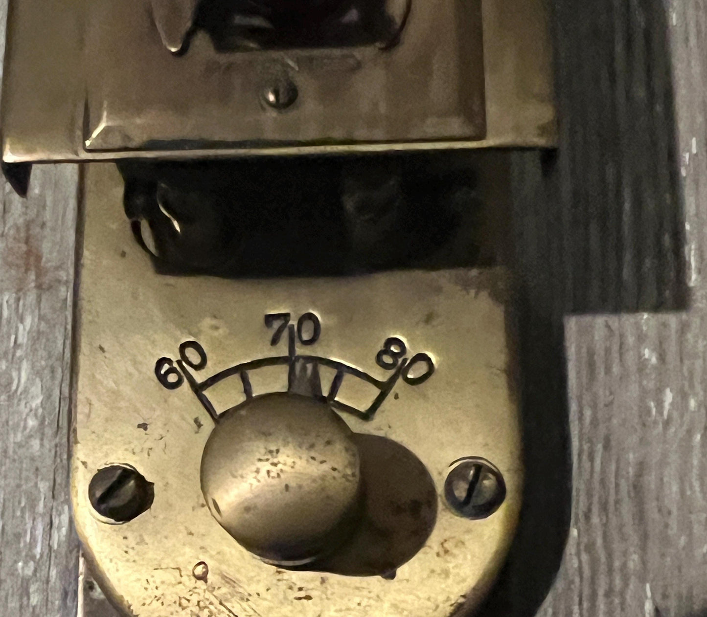 Antique Minneapolis Heat Regulator Thermostat w Clock | Early Programmable Wall Thermometer | Industrial Brass Heating Control | c.1915-1918