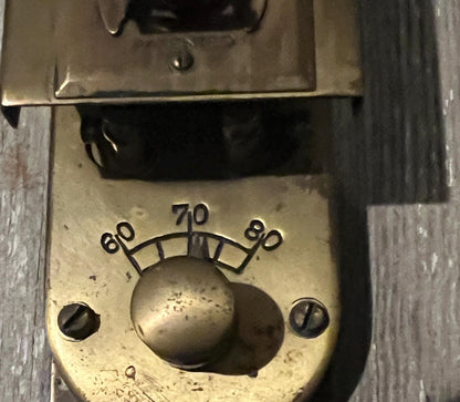 Antique Minneapolis Heat Regulator Thermostat w Clock | Early Programmable Wall Thermometer | Industrial Brass Heating Control | c.1915-1918