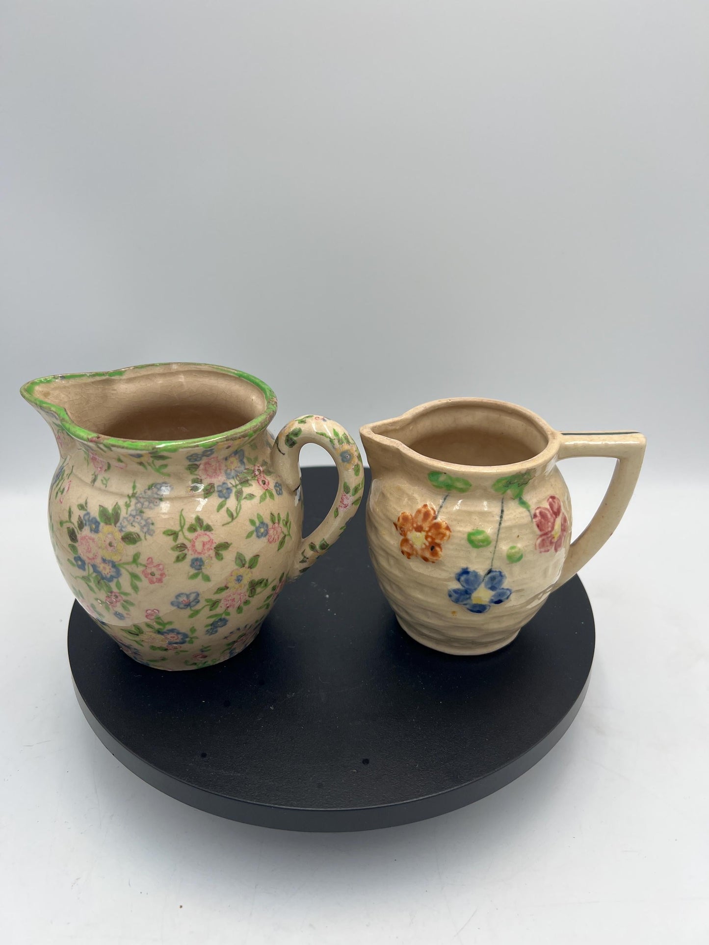 Creamer: Vintage Japanese Porcelain Creamer, Pair