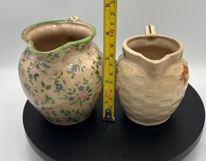 Creamer: Vintage Japanese Porcelain Creamer, Pair