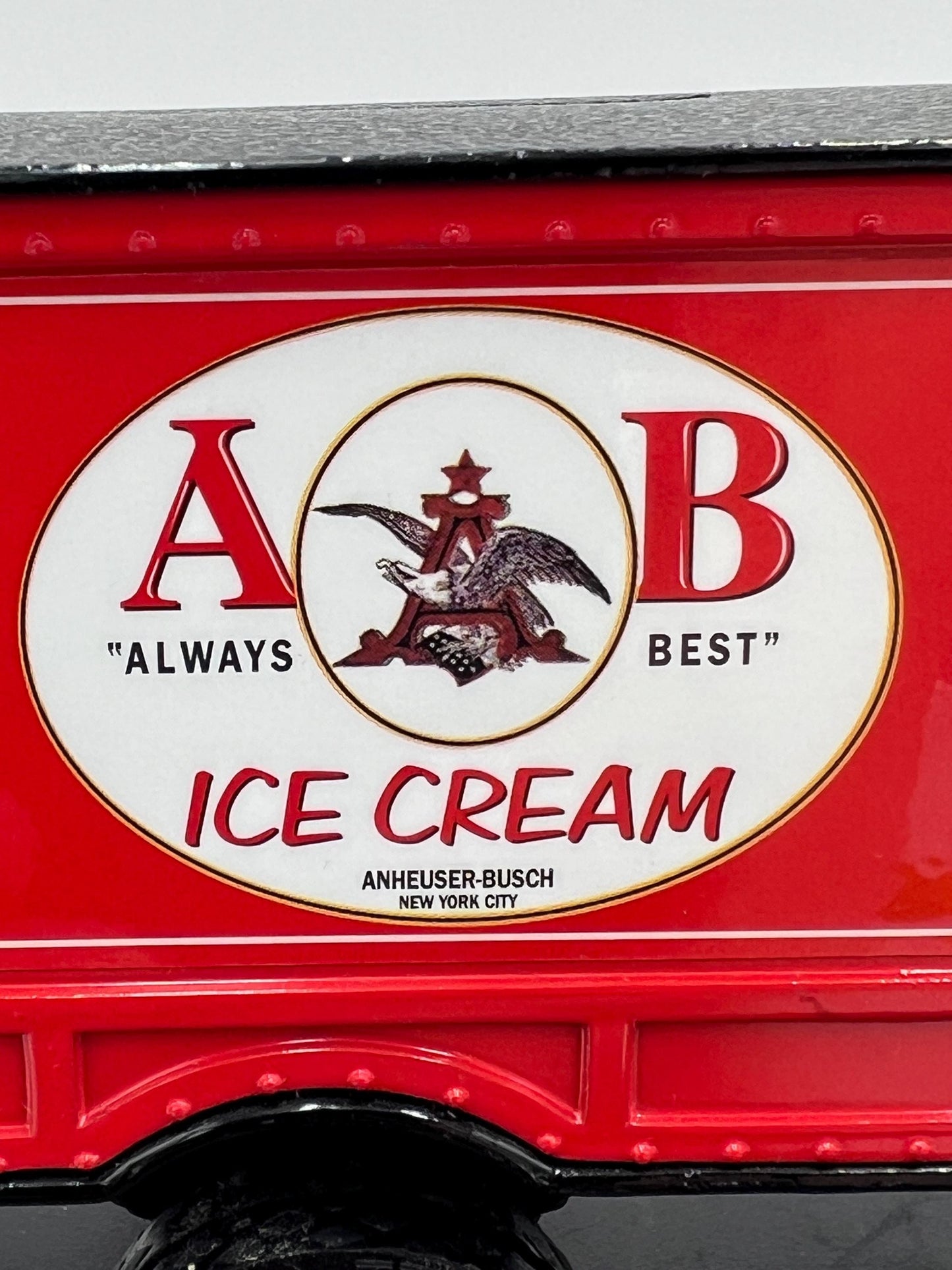 Vintage Anheuser-Busch A&B Ice Cream Delivery Truck Coin Bank | Kenworth Die Cast Metal Advertising Bank | Collectible