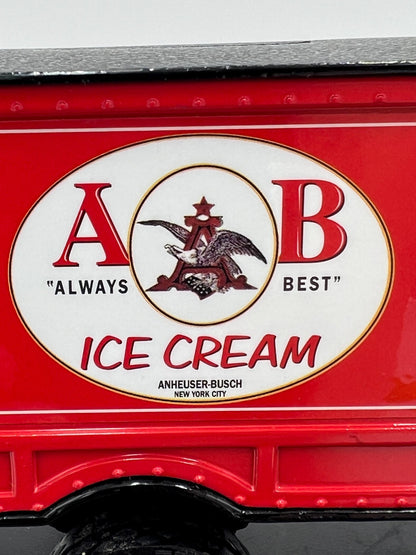 Vintage Anheuser-Busch A&B Ice Cream Delivery Truck Coin Bank | Kenworth Die Cast Metal Advertising Bank | Collectible
