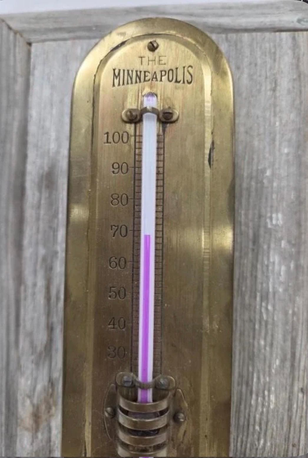 Antique Minneapolis Heat Regulator Thermostat w Clock | Early Programmable Wall Thermometer | Industrial Brass Heating Control | c.1915-1918