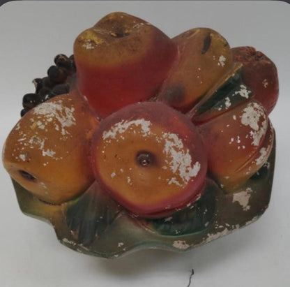 12" Chalkware Bowl of Fruit