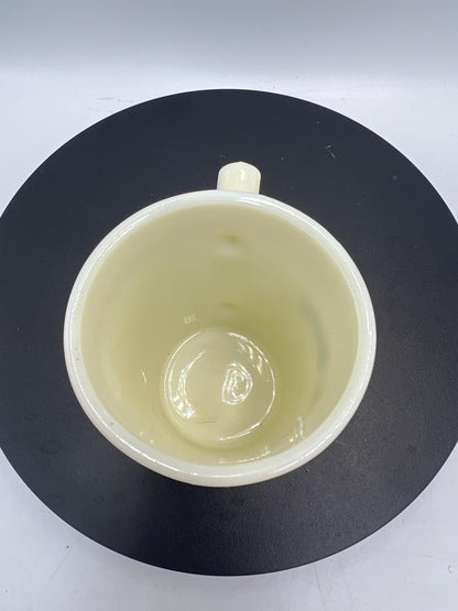 McKee Uranium / Custard Glass Tom  and Jerry Mug - Glows!