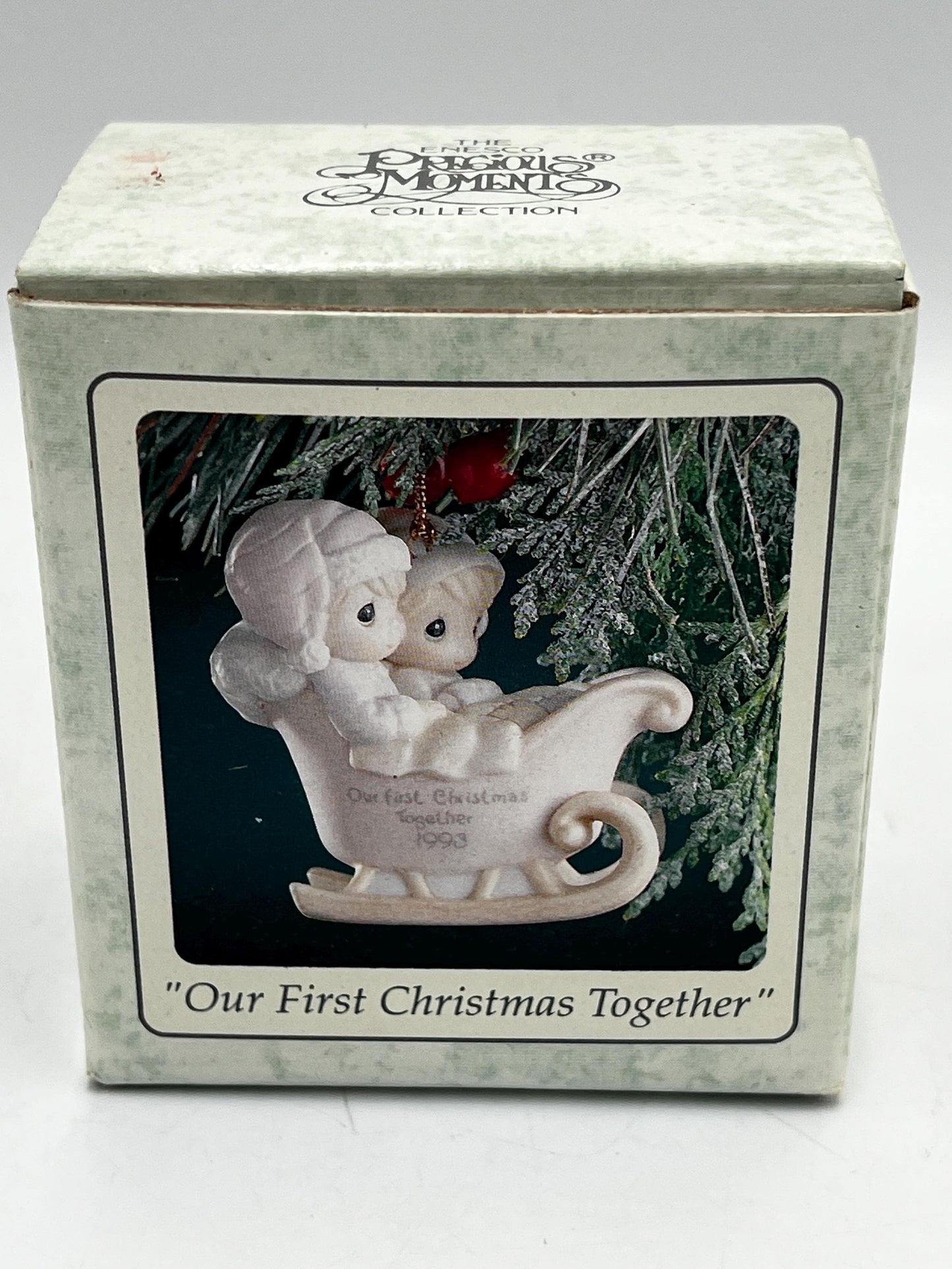 Vintage Precious Moments Christmas & Holiday Collectibles Lot of 6 w/ Boxes – Ornament, Bell, Water Dome, Thimble