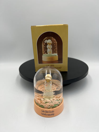Vintage Precious Moments Christmas & Holiday Collectibles Lot of 6 w/ Boxes – Ornament, Bell, Water Dome, Thimble