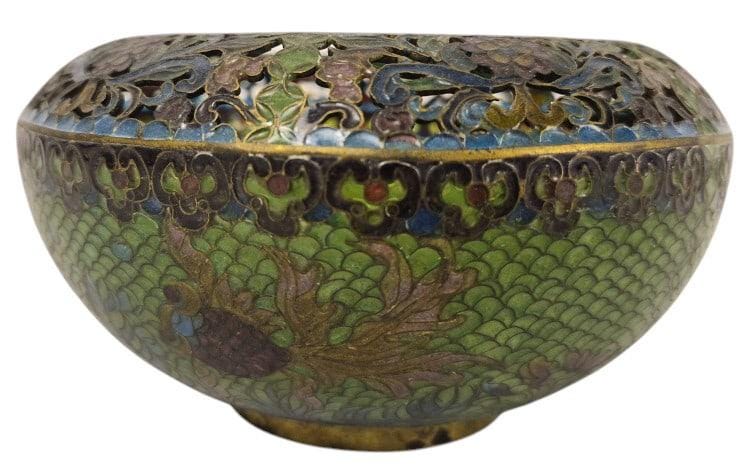 Vintage Chinese Plique-a-Jour Bowl