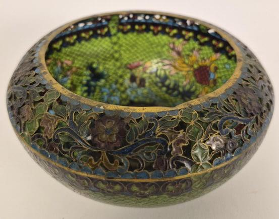 Vintage Chinese Plique-a-Jour Bowl