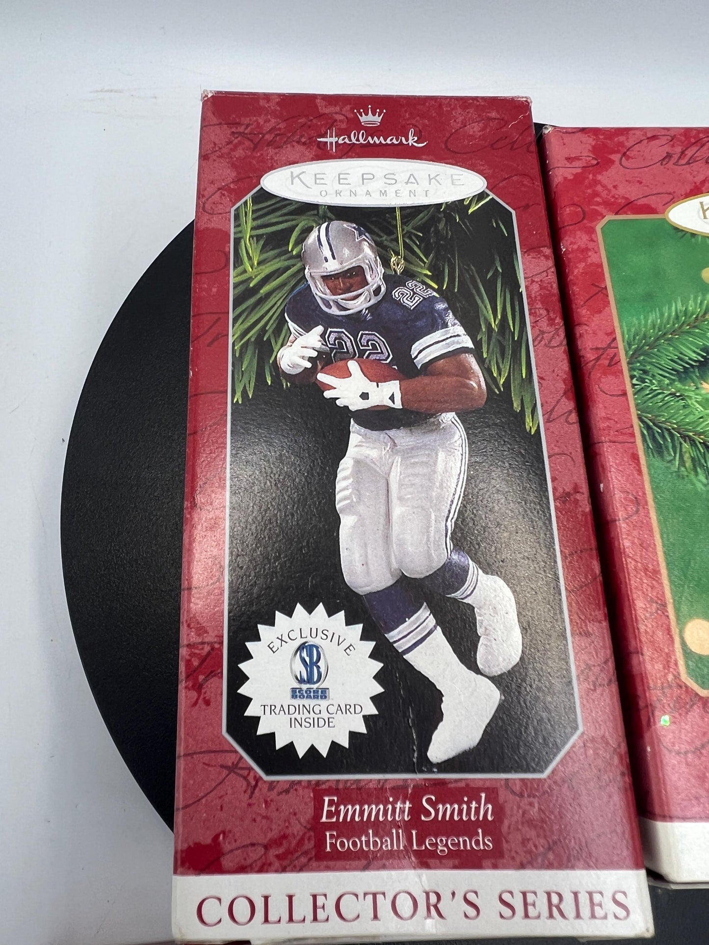 Hallmark Keepsake Sports NFL Legends ornaments - Joe Montana - Joe Namath - John Elway - Emmitt Smith - Troy Aikman