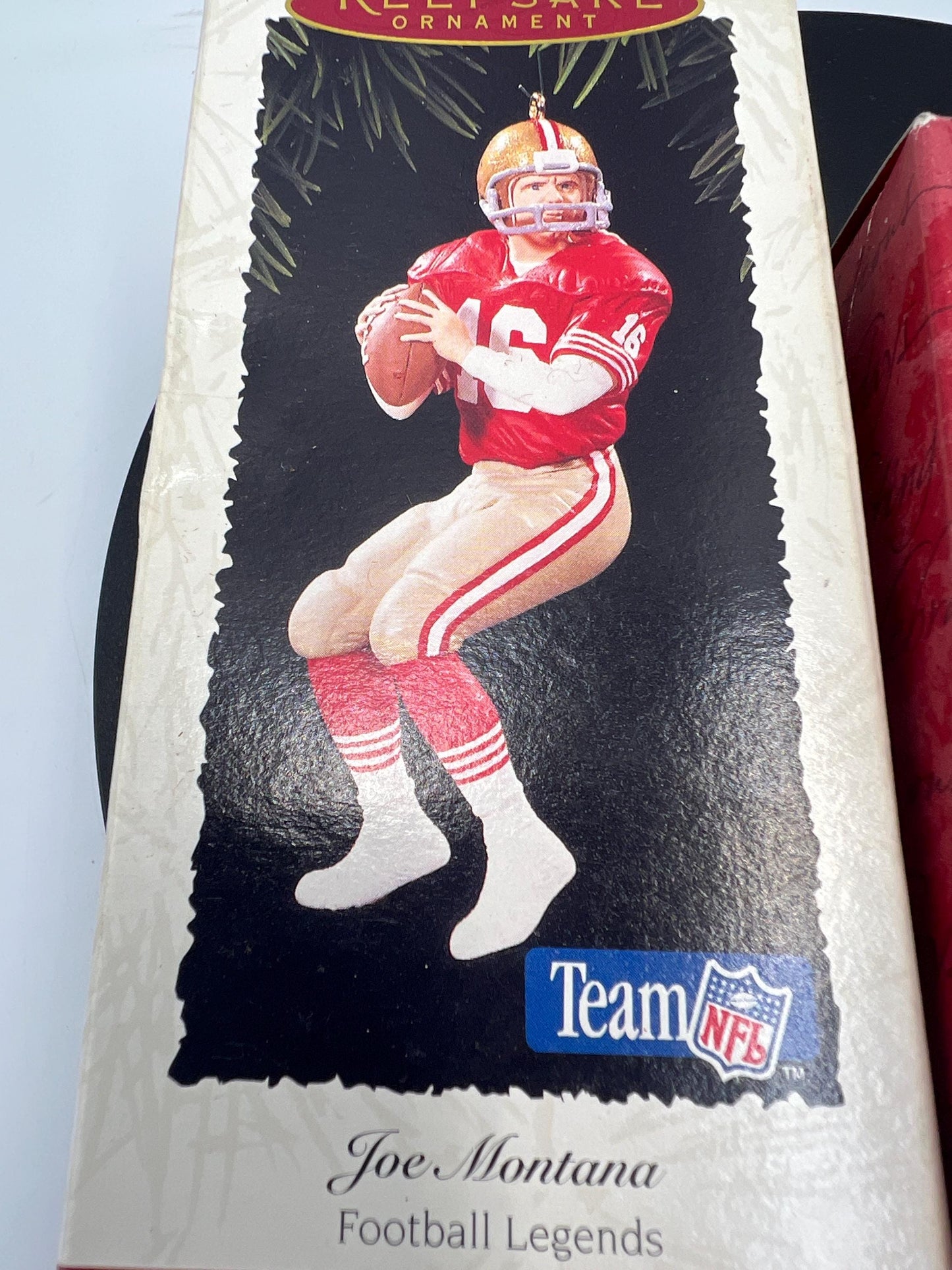 Hallmark Keepsake Sports NFL Legends ornaments - Joe Montana - Joe Namath - John Elway - Emmitt Smith - Troy Aikman