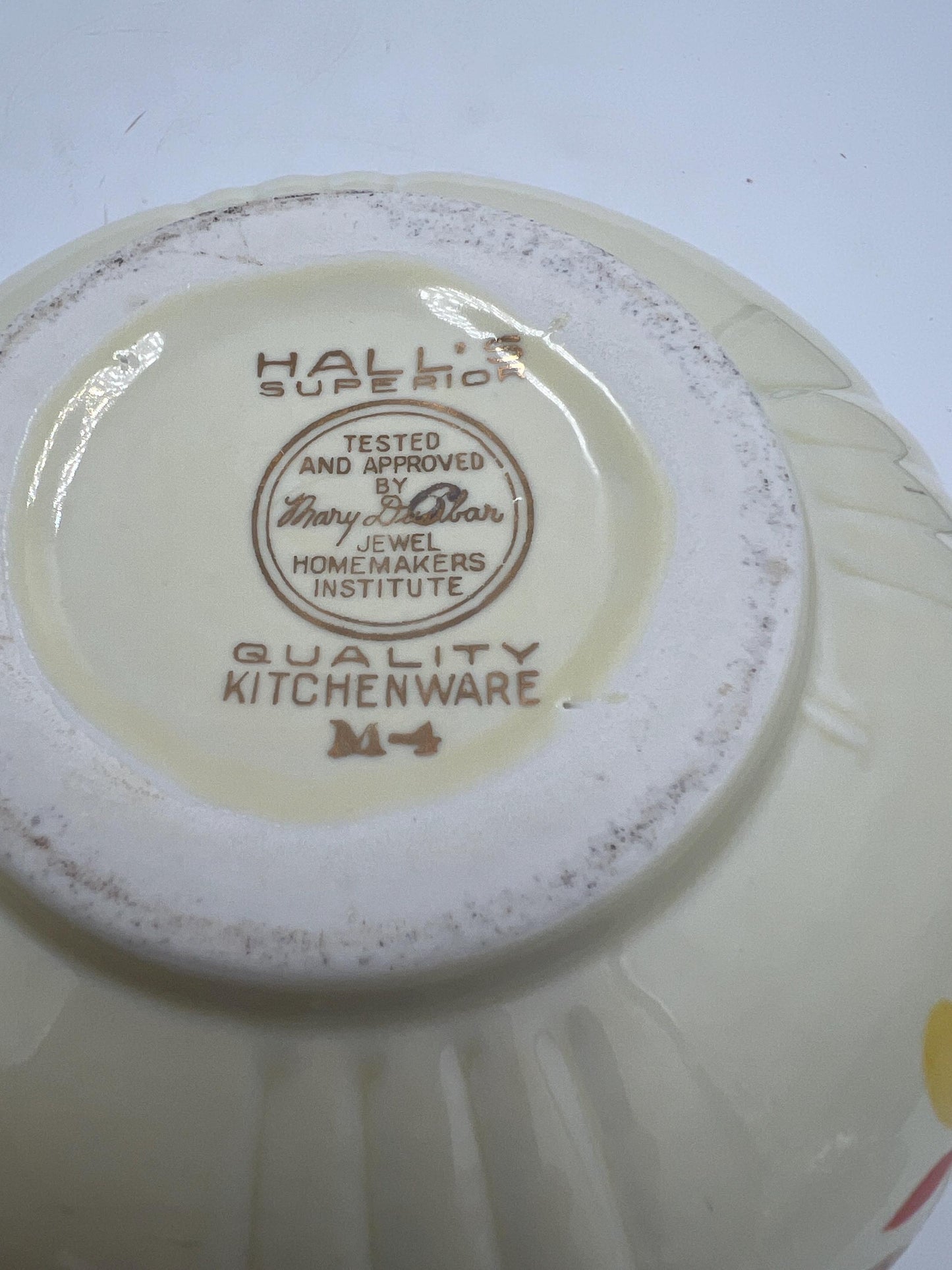 Hall’s Superior Nesting Mixing Bowls, 3 Piece, Autumn Leaf pattern, Designer, Ceramic