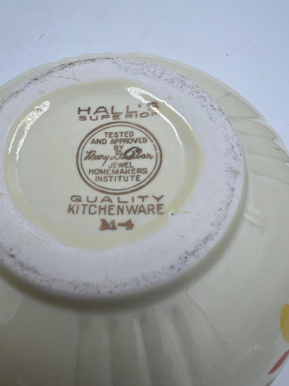 Hall’s Superior Nesting Mixing Bowls, 3 Piece, Autumn Leaf pattern, Designer, Ceramic