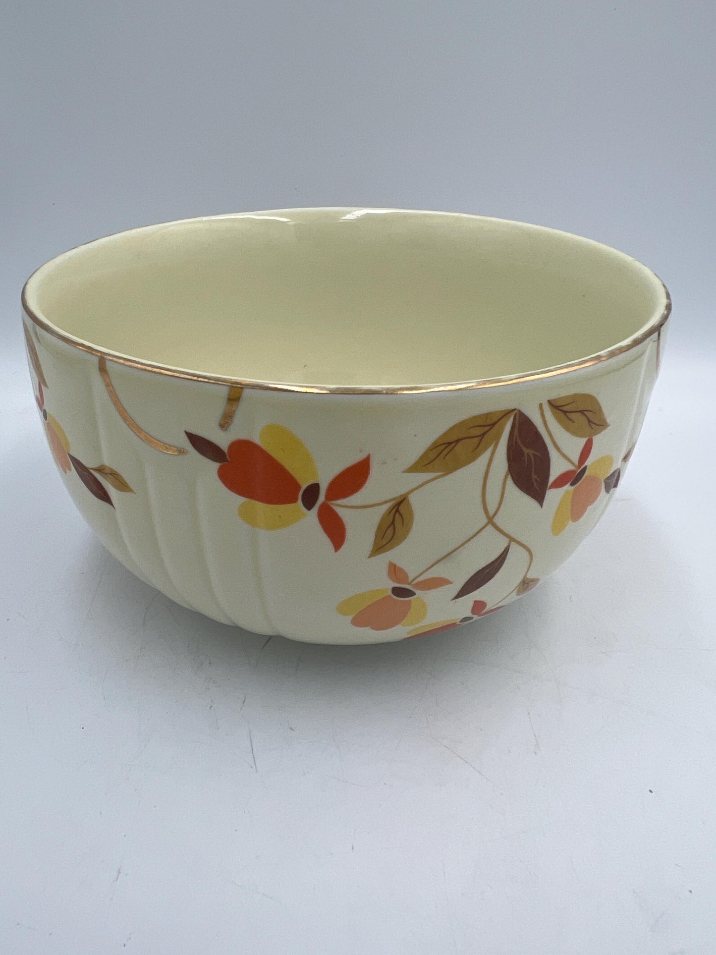 Hall’s Superior Nesting Mixing Bowls, 3 Piece, Autumn Leaf pattern, Designer, Ceramic