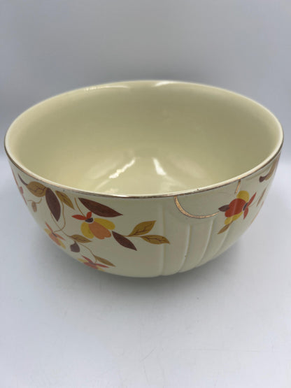 Hall’s Superior Nesting Mixing Bowls, 3 Piece, Autumn Leaf pattern, Designer, Ceramic