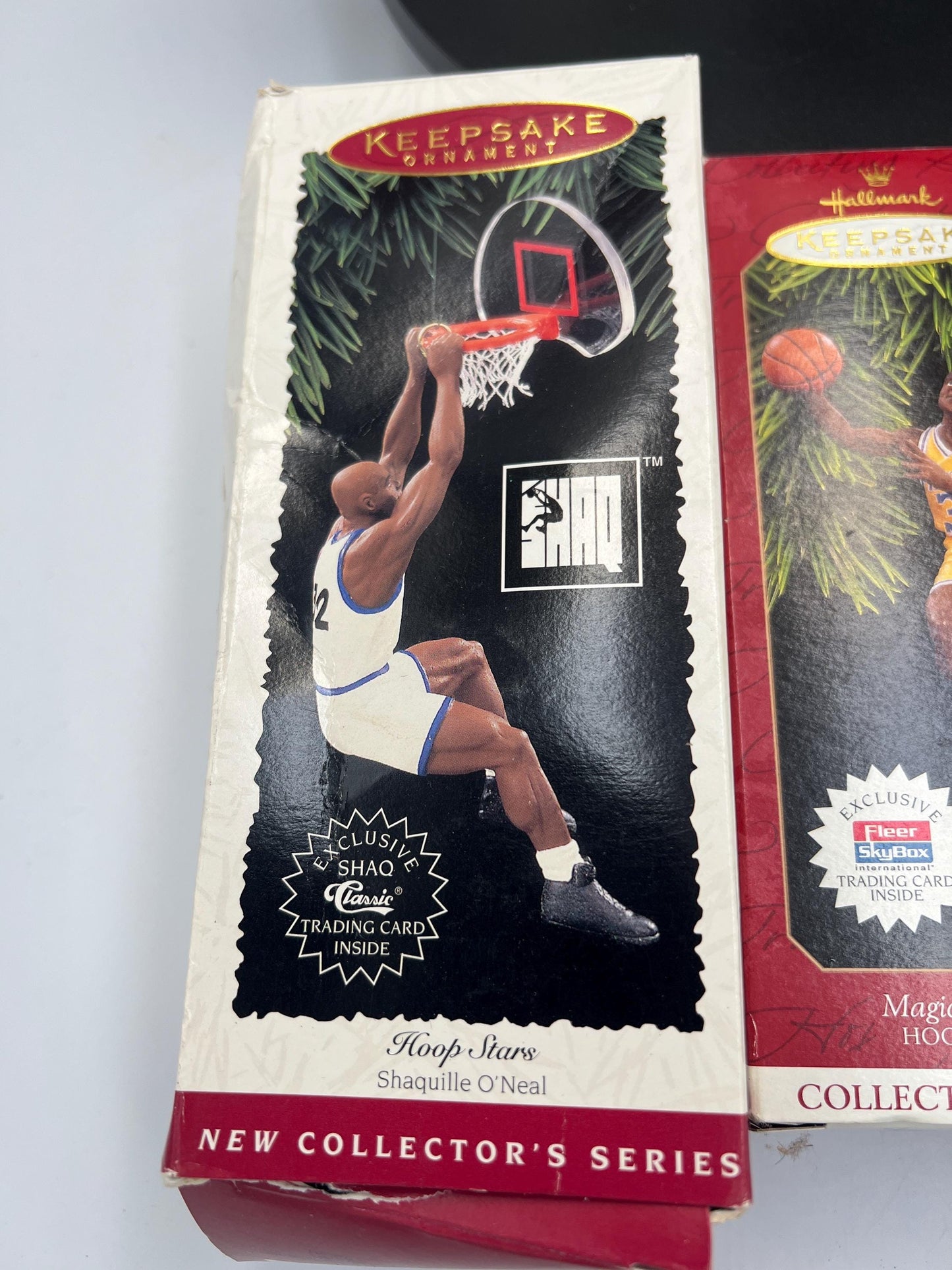 Hallmark Keepsake Sports Baseball Basketball ornaments - Hank Aaron - Tim Duncan - Shaquille - Magic Johnson - Mark McGwire - Nolan Ryan