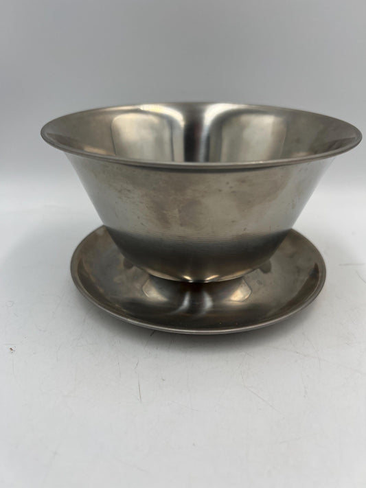 Vintage Danish Modern Stainless Steel Bowl by Leonard