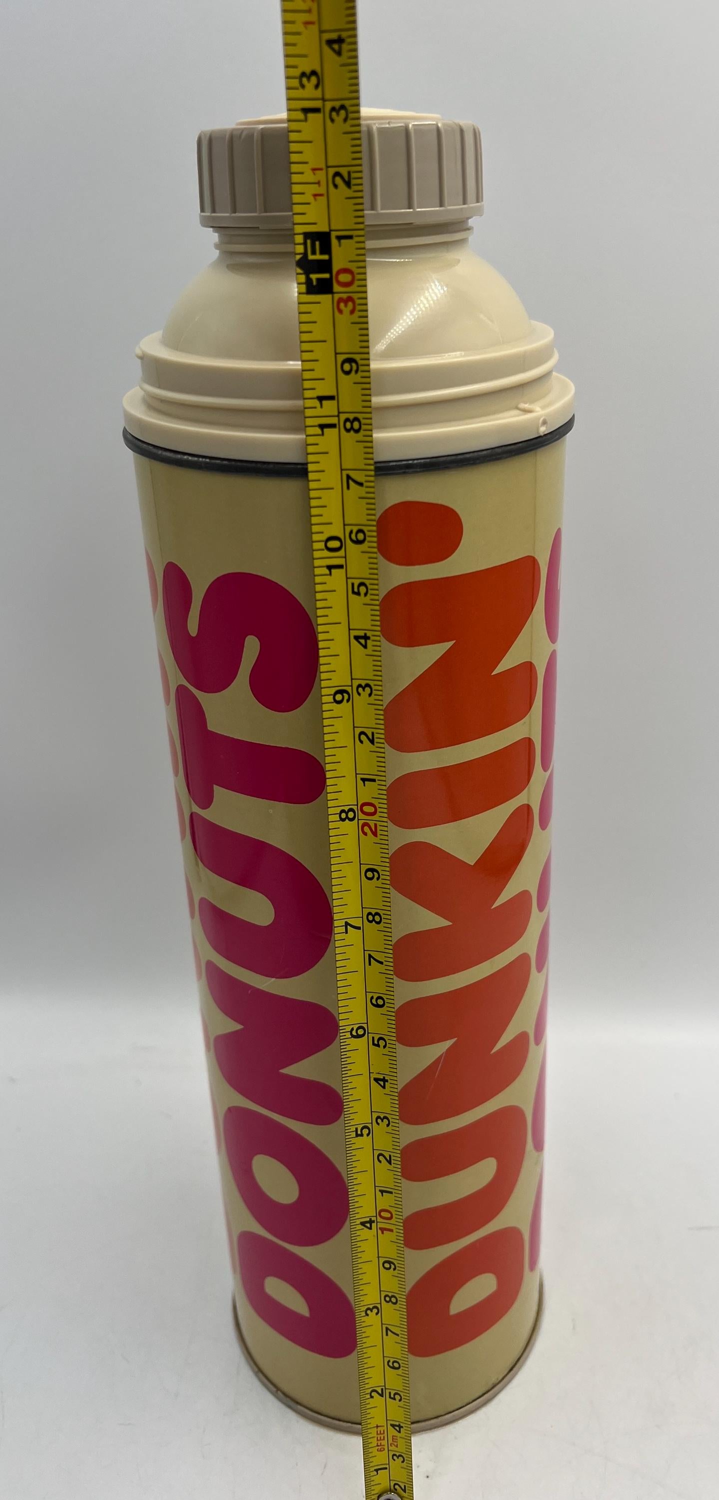 Vintage Dunkin Donuts Metal Thermos 1980s