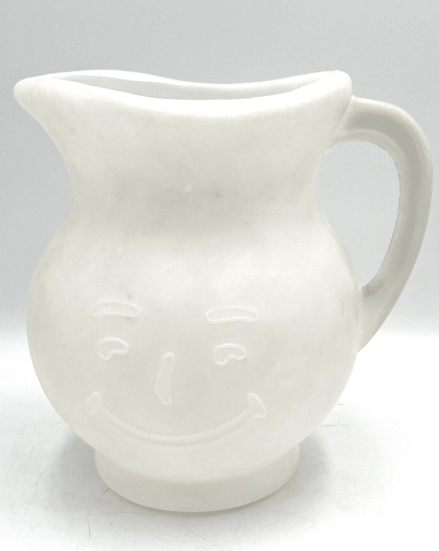 Vintage White Plastic Kool-Aid Man Pitcher from the 1980s