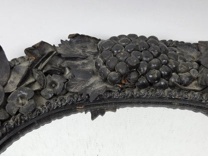 Antique Civil War Era Leatherwork Mirror