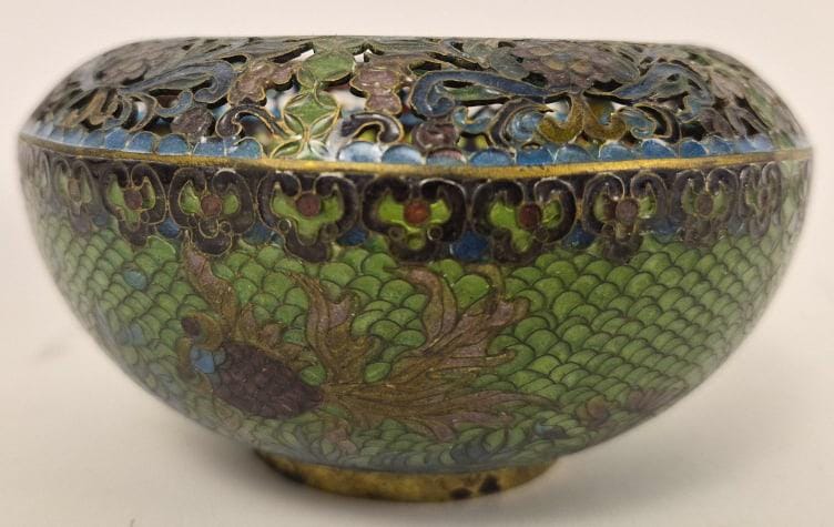 Vintage Chinese Plique-a-Jour Bowl