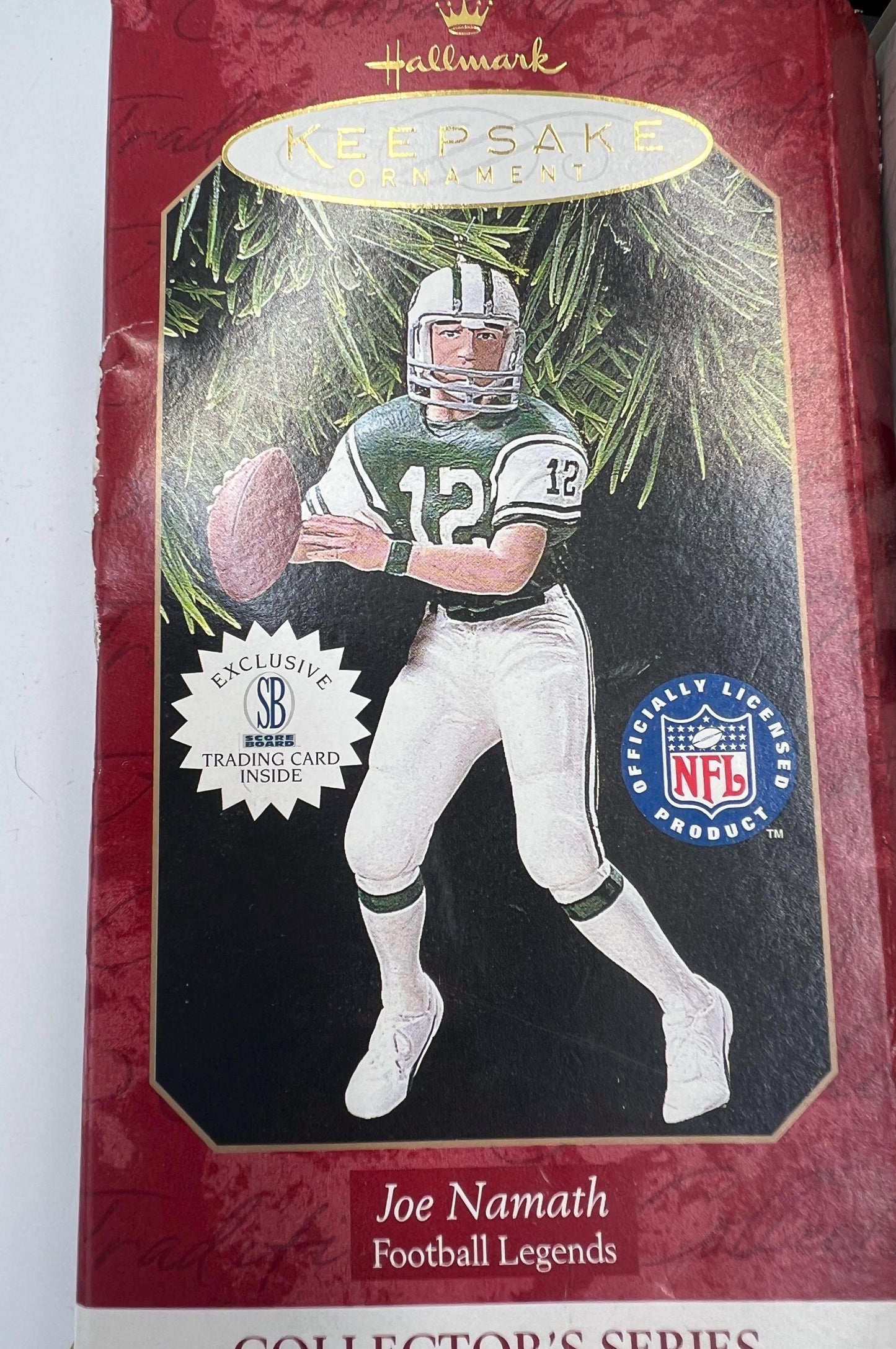 Hallmark Keepsake Sports NFL Legends ornaments - Joe Montana - Joe Namath - John Elway - Emmitt Smith - Troy Aikman