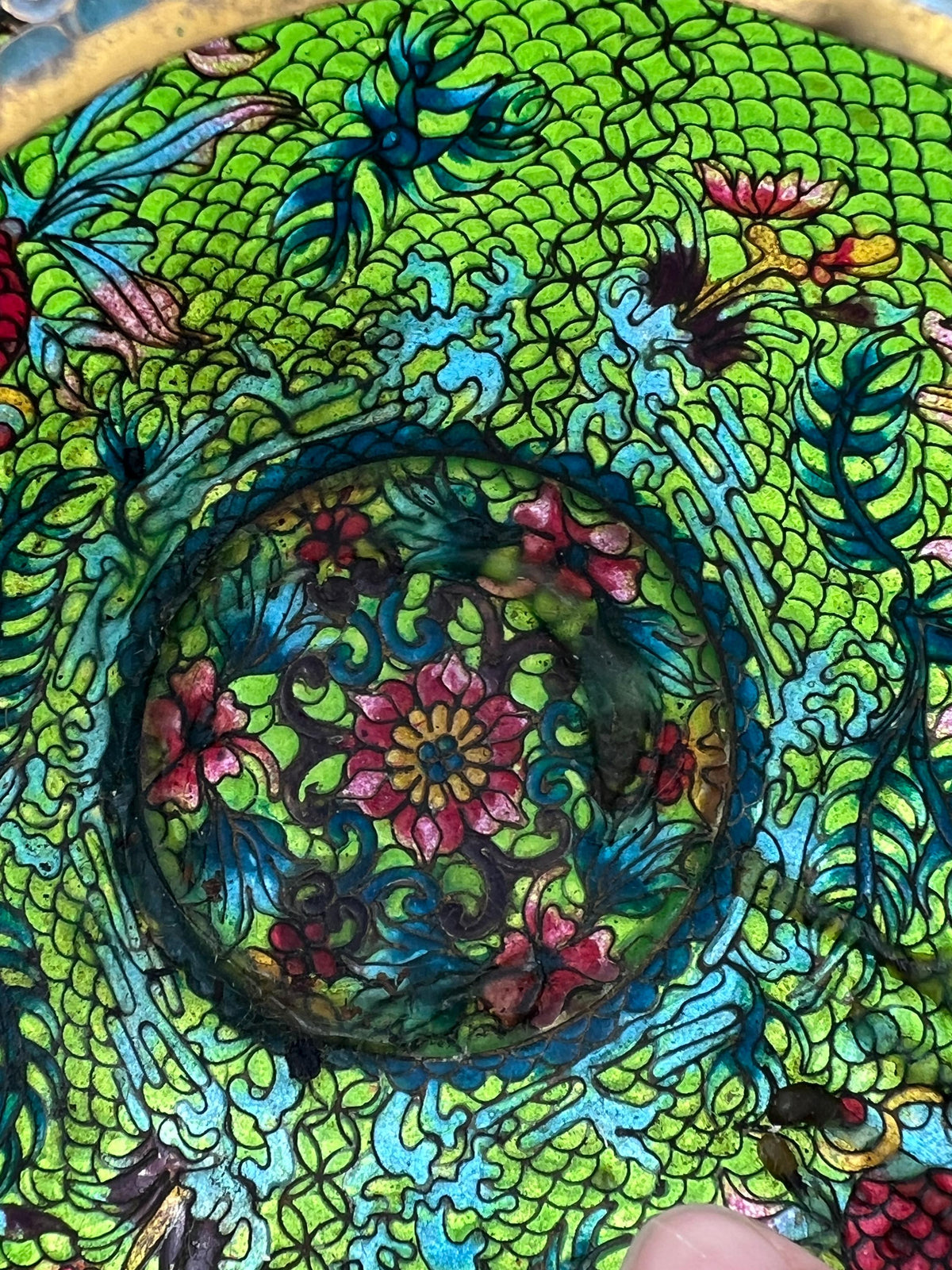 Vintage Chinese Plique-a-Jour Bowl