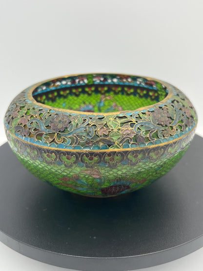 Vintage Chinese Plique-a-Jour Bowl