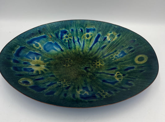 Signed Studio Pottery Oval Platter by R. Finch