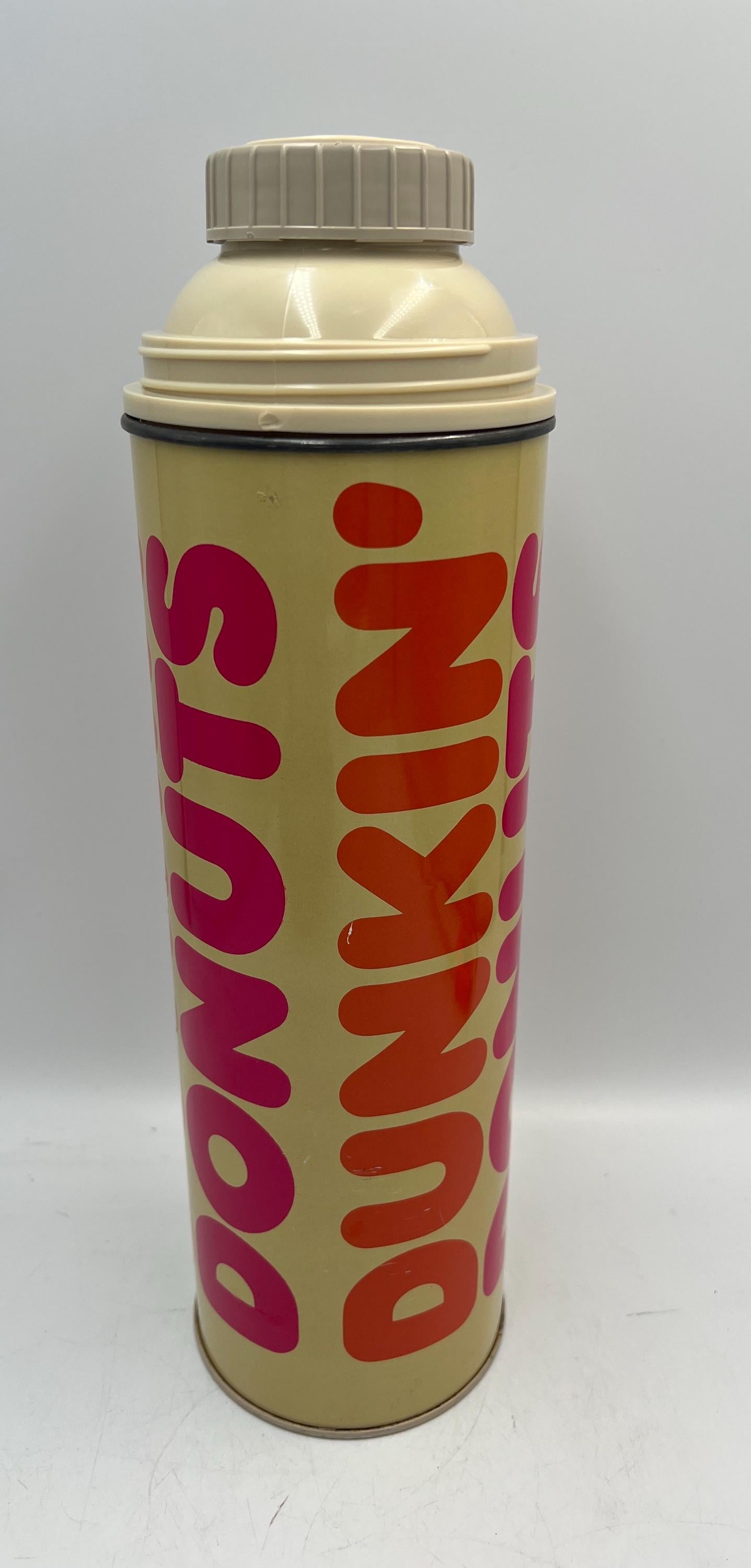 Vintage Dunkin Donuts Metal Thermos 1980s