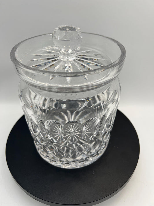 Vintage Waterford Lismore Crystal Biscuit Barrel
