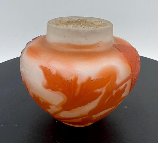 Emile Galle Miniature Cameo Glass Vase