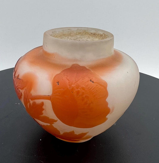 Emile Galle Miniature Cameo Glass Vase